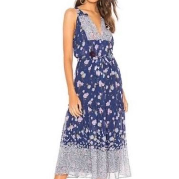 Misa Los Angeles Dresses & Skirts - MISA Fredericka Floral Tassel Dress